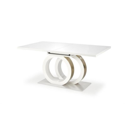 Стол обеденный HALMAR GALARDO белый/золотой 160-200/90